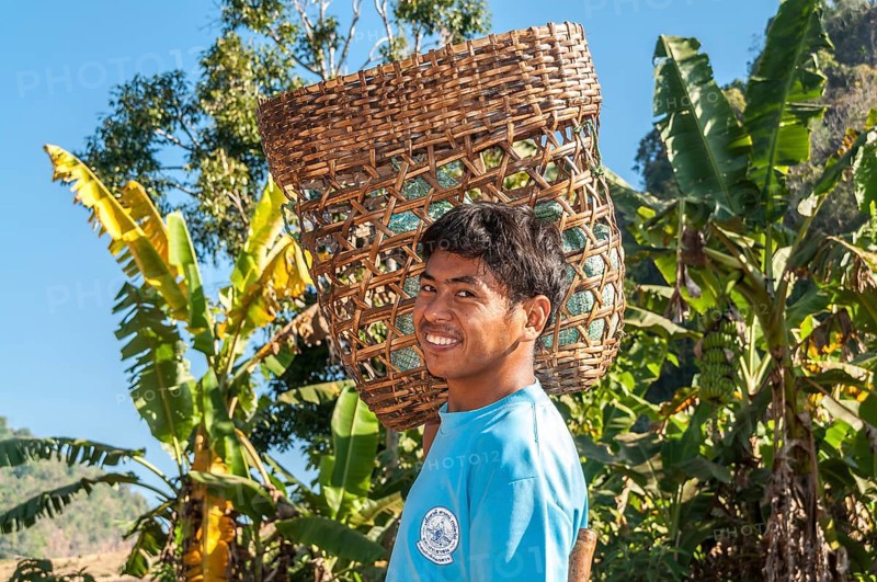 Smiling man from the Lahu people