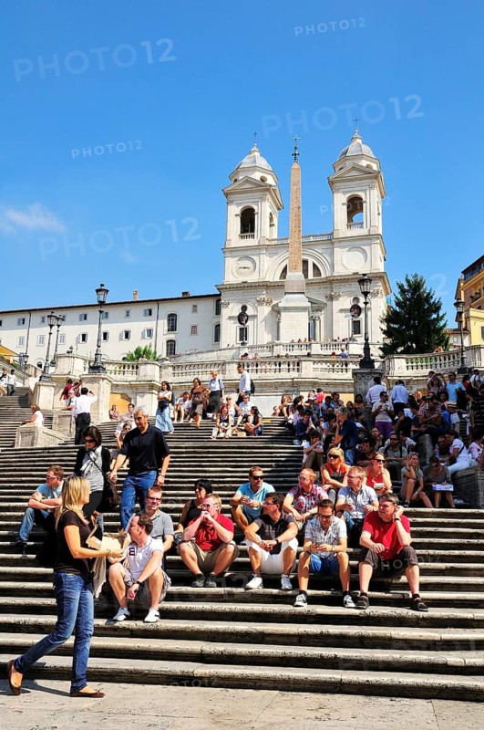 Spanish Steps and Trinita dei Monti church