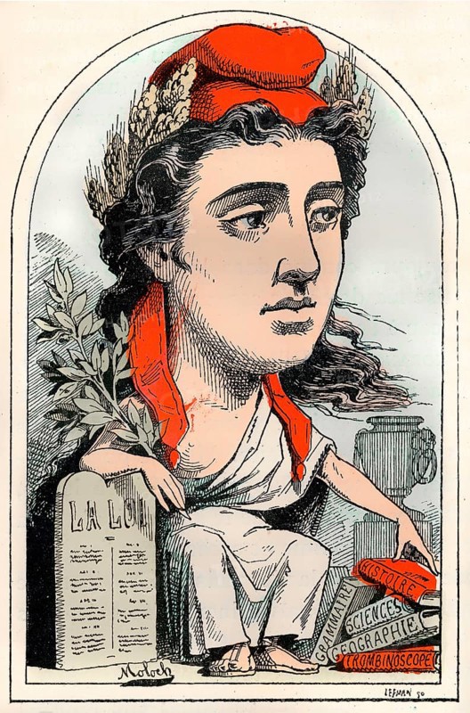 French Marianne personified as Aimee Desiree Republique