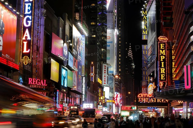 Neon signs of W 42nd Street