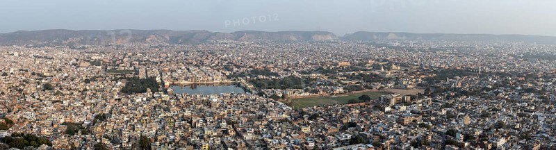 Panoramic view of the city of Jaipur from Nahargarh Fort