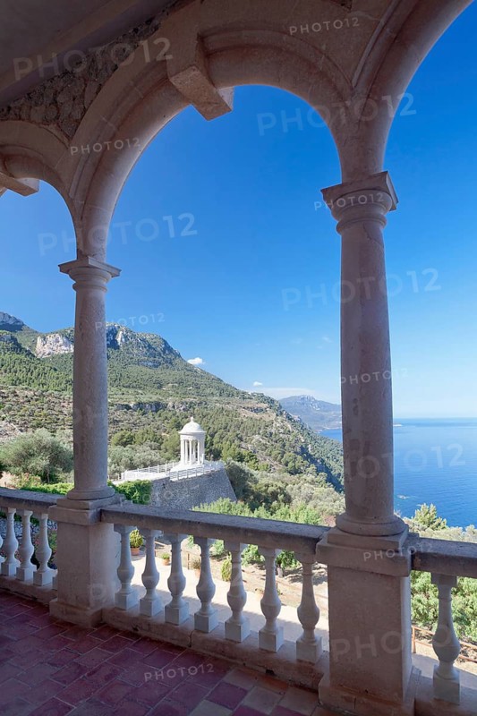 View from the Son Marroig mansion of the pavilion