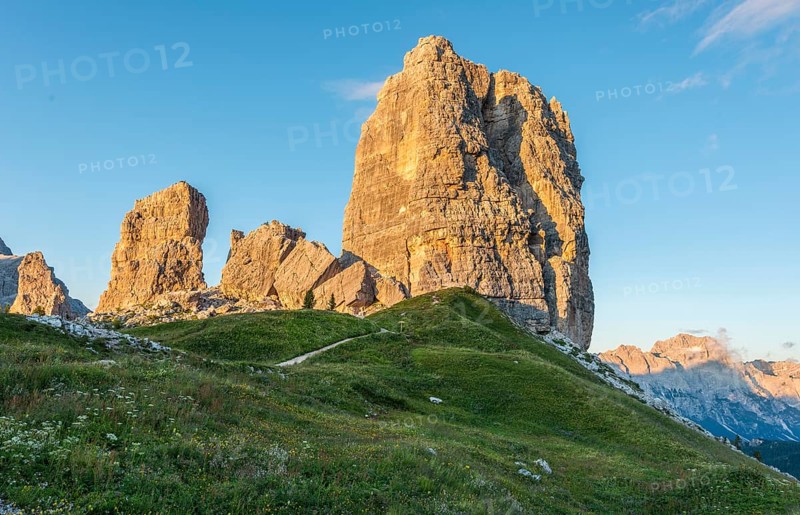 Cinque Torri with blue sky
