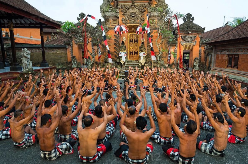 Performance of the Balinese Kecak dance