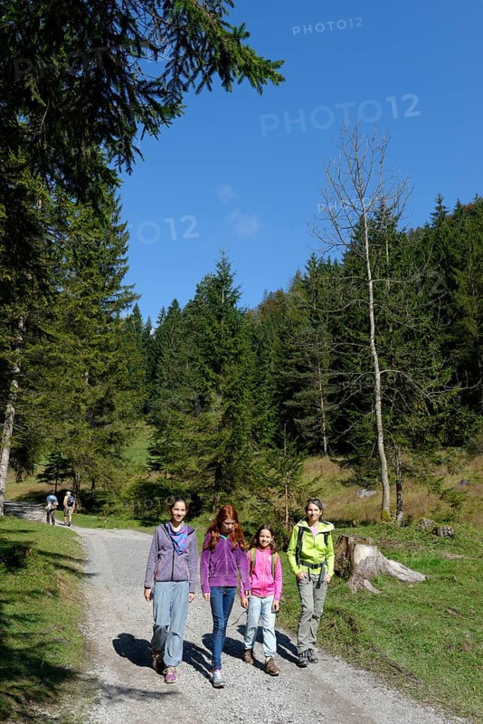 Family hiking