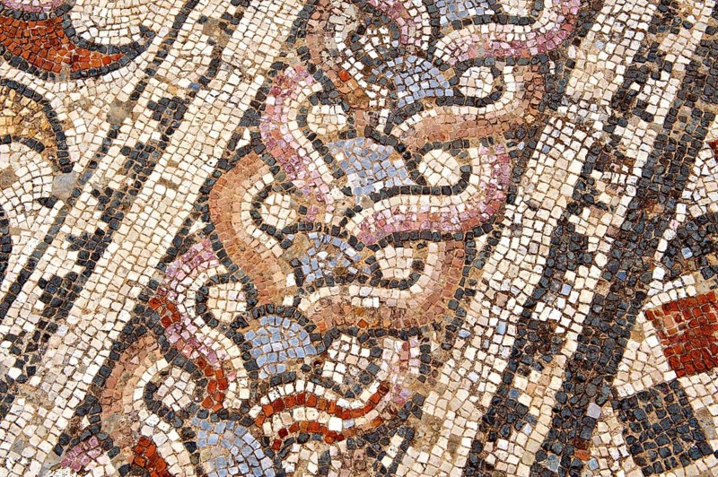 4th century geometric floor mosaic from the late Roman Jewish synagogue of Sardis