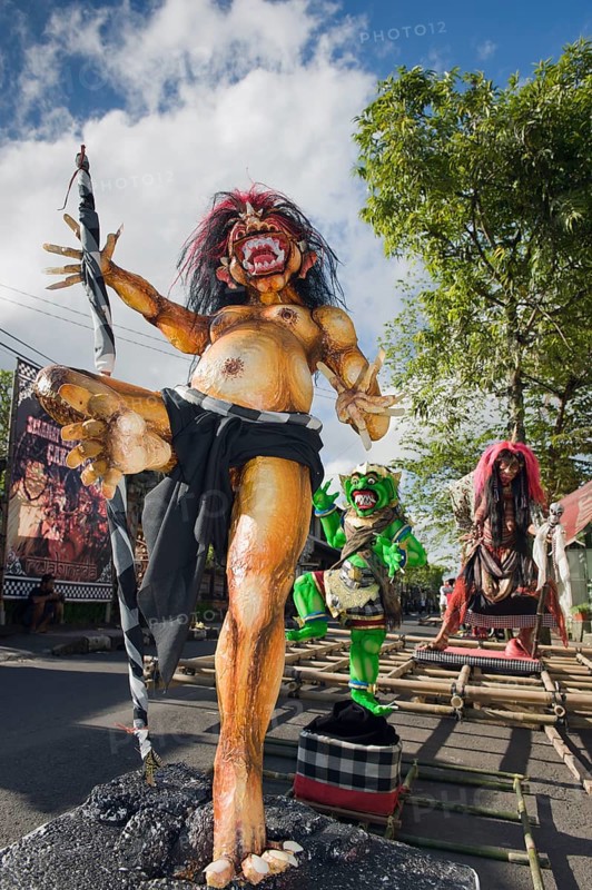Ogoh-Ogoh figures for the Ngrupuk parade