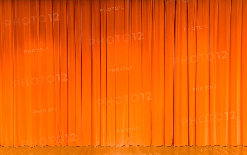 A curtain in orange