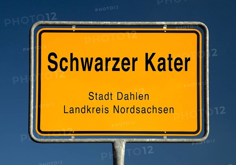 City limits sign of Schwarzer Kater