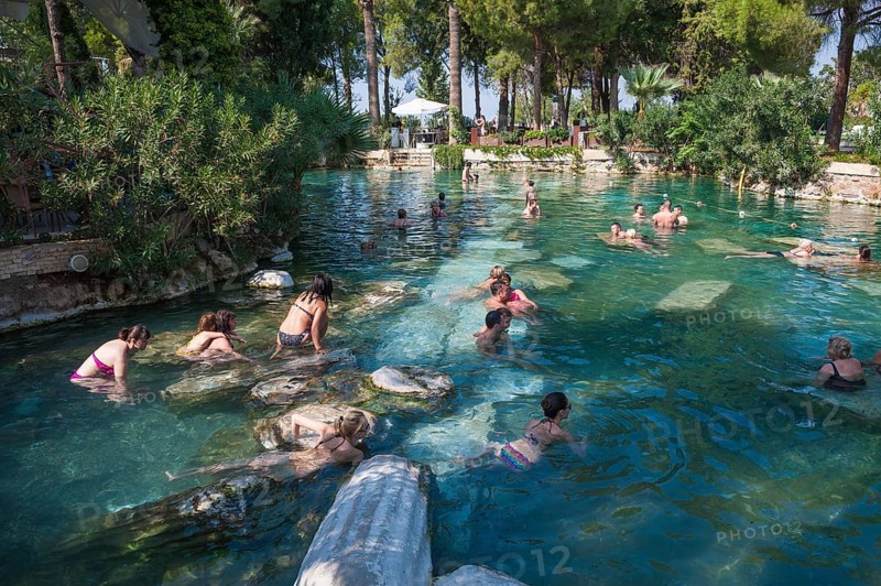 Bathers in the ancient bath