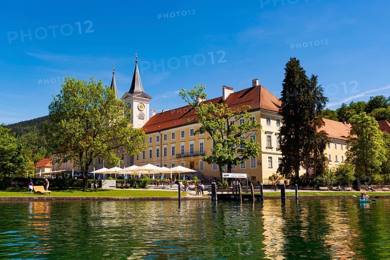 Castle Tegernsee with church St. Quirinus
