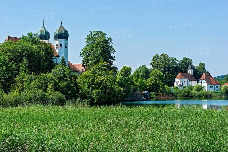 Benedictine monastery Seeon monastery with church of St. Lambert and Walburgiskapelle chapel