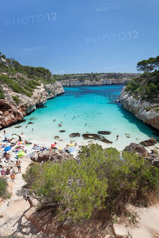 Bay and beach of Cala d'es Moro in Cala S'Almonia