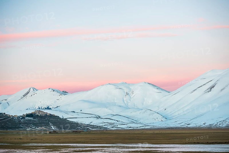 Sunset in winter