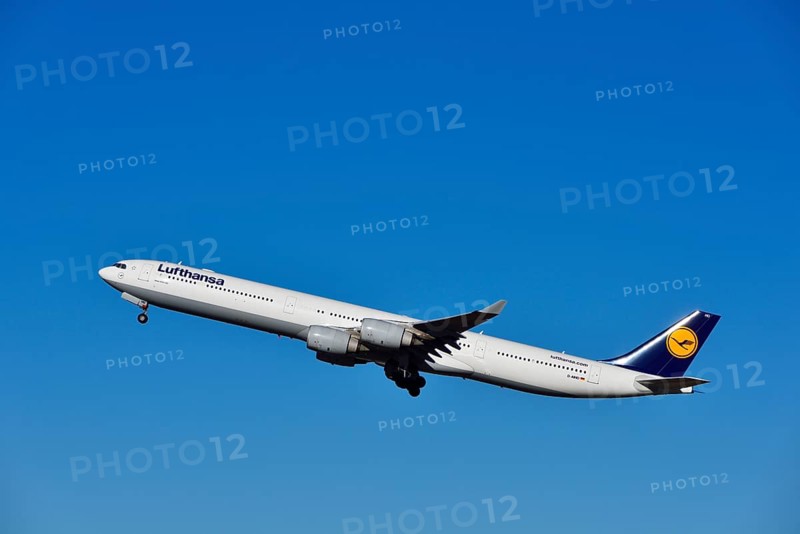 Lufthansa Airbus A 340-600 taking off