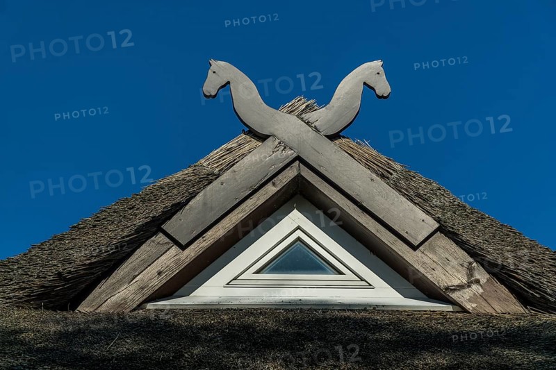 Typical wooden gable of a thatched roof