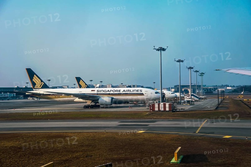 Airbus of Singapore Airlines at Changi Airport