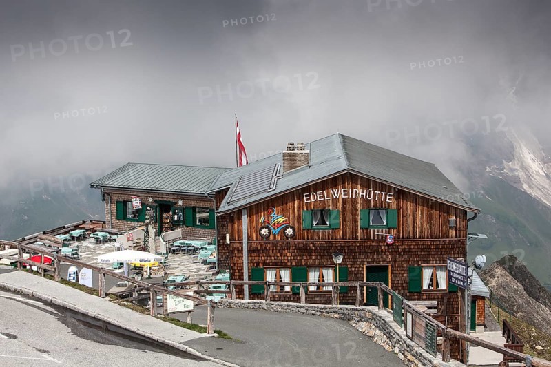 Edelweisshutte chalet in clouds