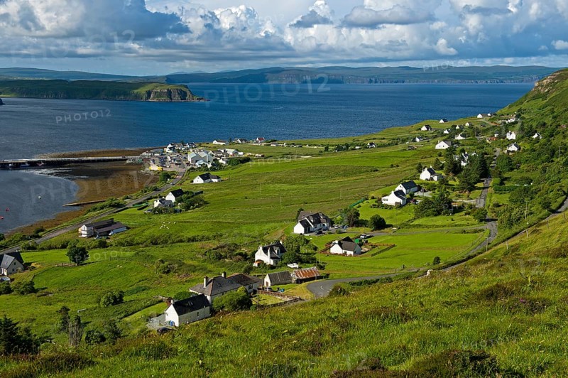 Village of Uig at Uig Bay