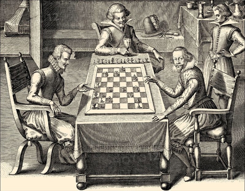 Chess players in the 17th century
