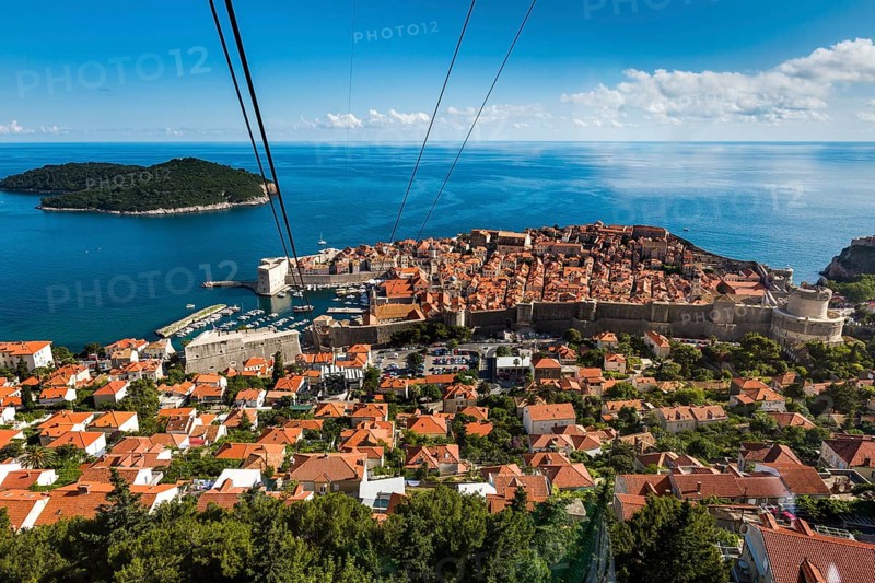 Cable car from Mount Srd to the historic centre