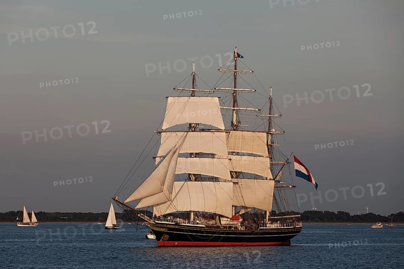 Evening sailing with the Stad Amsterdam in the foreground