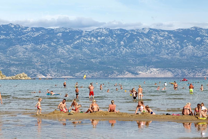 Tourists at the beach of San Marino