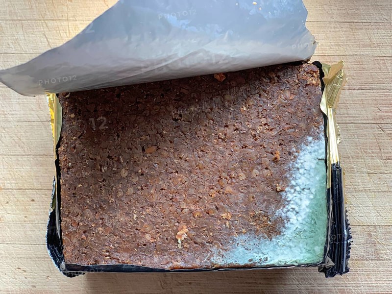 Moldy bread in sales packaging