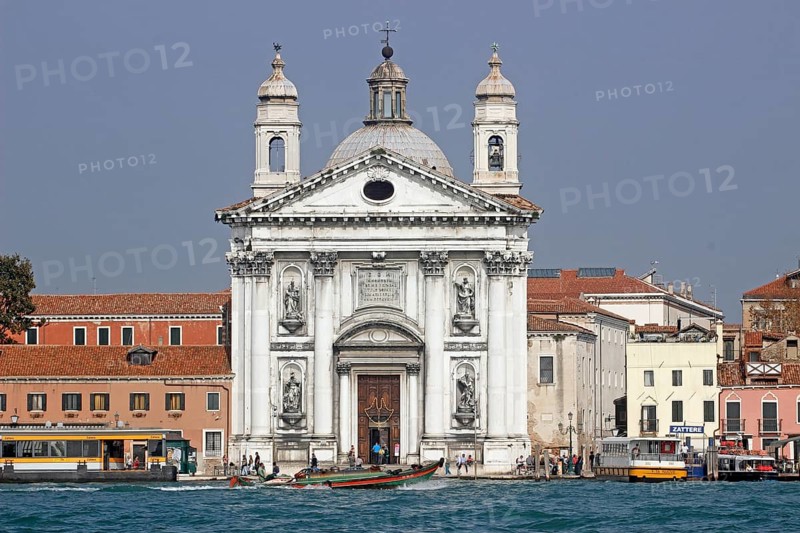Zattere landing with the Santa Maria del Rosario Church or Gesuati Church