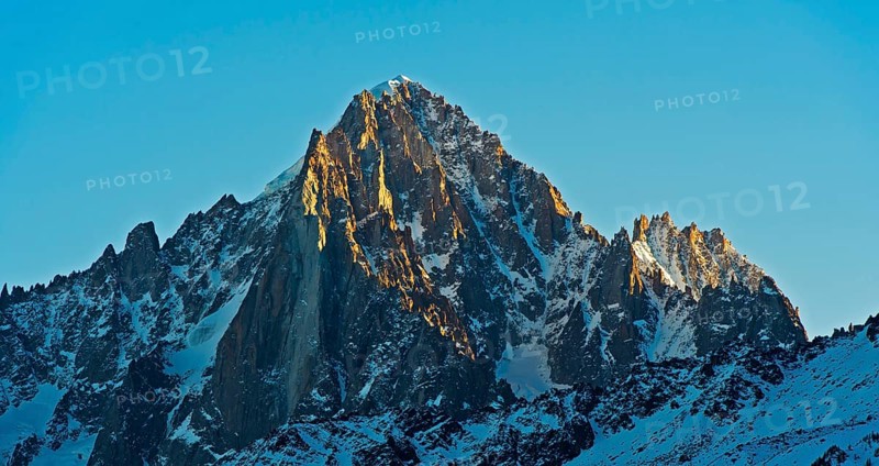 Mt Aiguille Verte with Mt Aiguille du Dru at the front