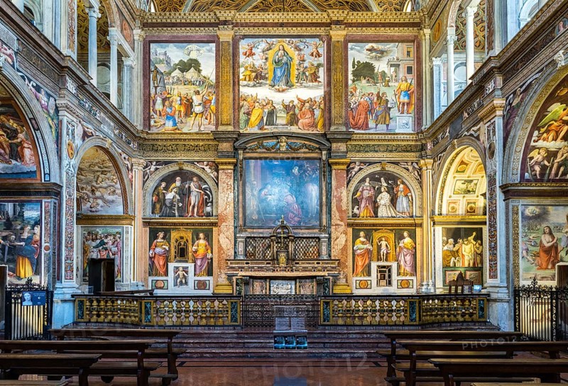 Interior with frescoes