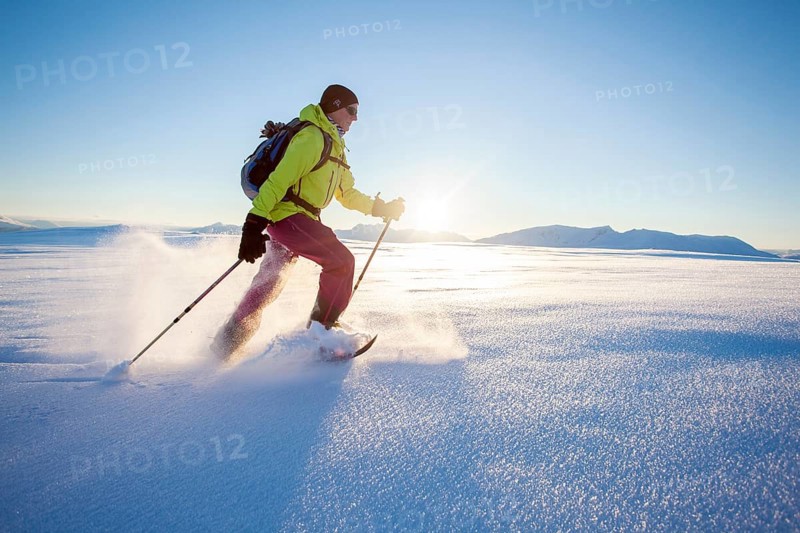 Snowshoe walker on Rodtinden
