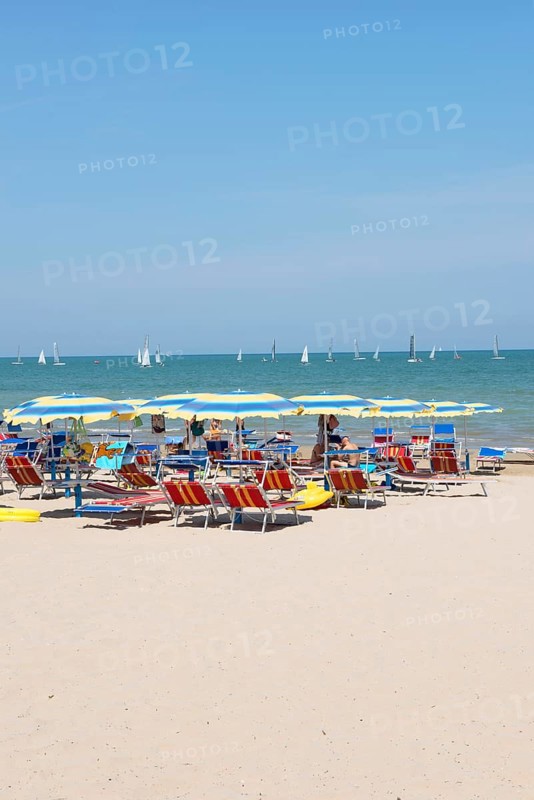 People sunbathing on the beach