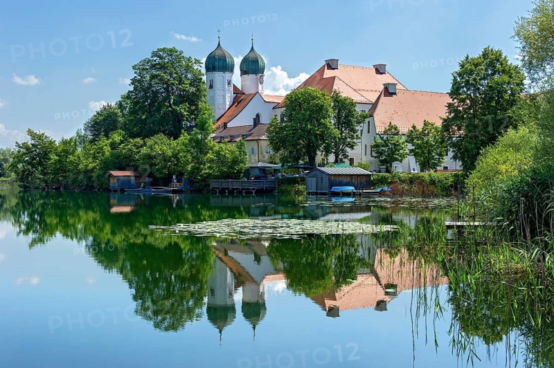Benedictine monastery Seeon with monastery church of St. Lambert