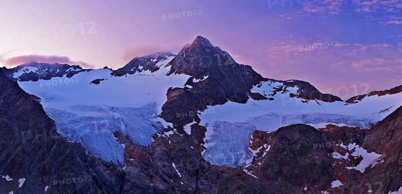 Mt Mutterberger Seespitze with Bockkogelferner glacier at dawn