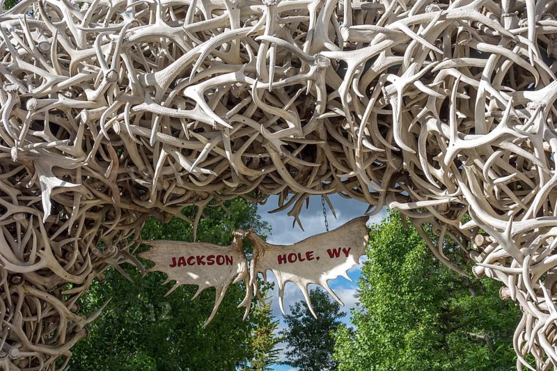 Arch made of wapiti antlers