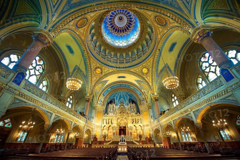 Interior of the Eclectic-style Szeged Synagogue