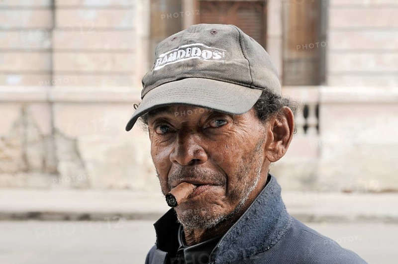Man smoking a cigar