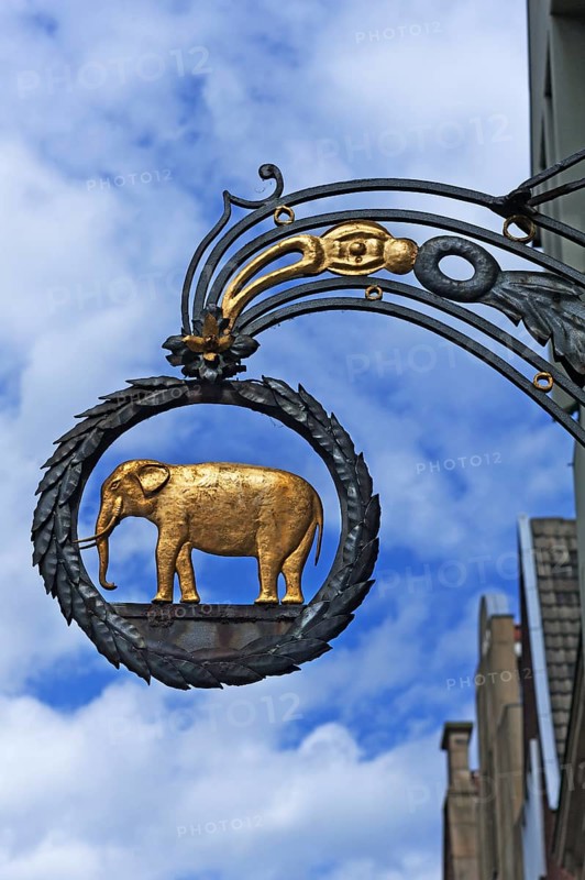 Hanging sign of the ""Elephant Lounge""