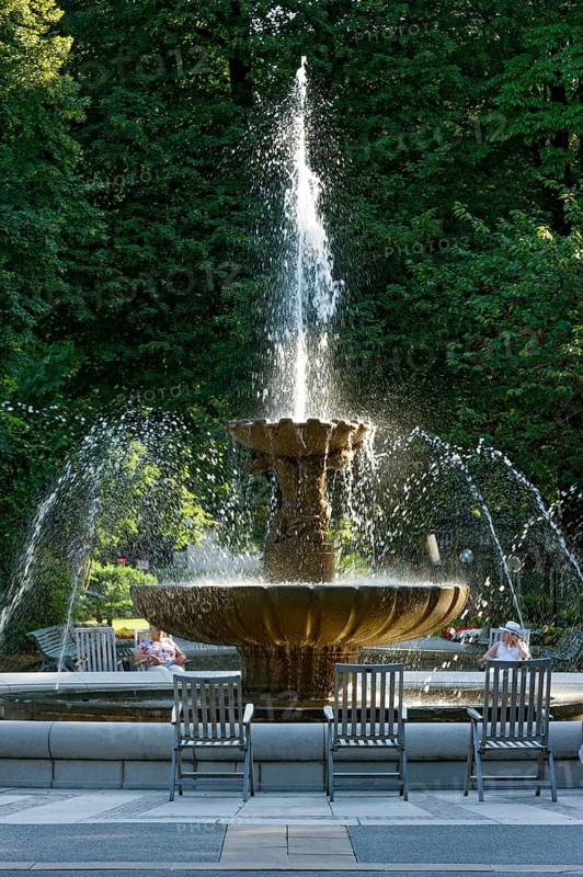 AlpenSole fountain with saline healing waters at the salt works