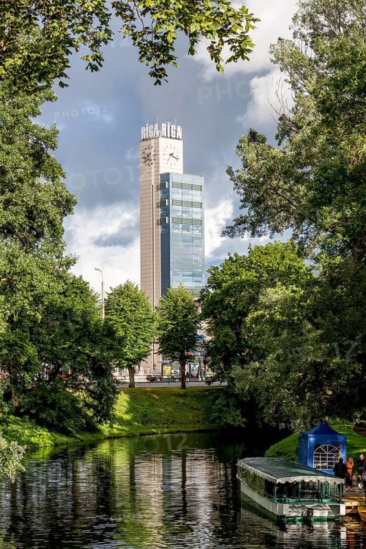 Pilsetas Canal with tower
