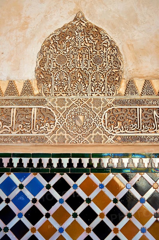 Moorish arabesque ceramic tiles