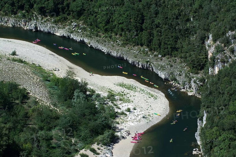 Canoeing on the Ardeche river