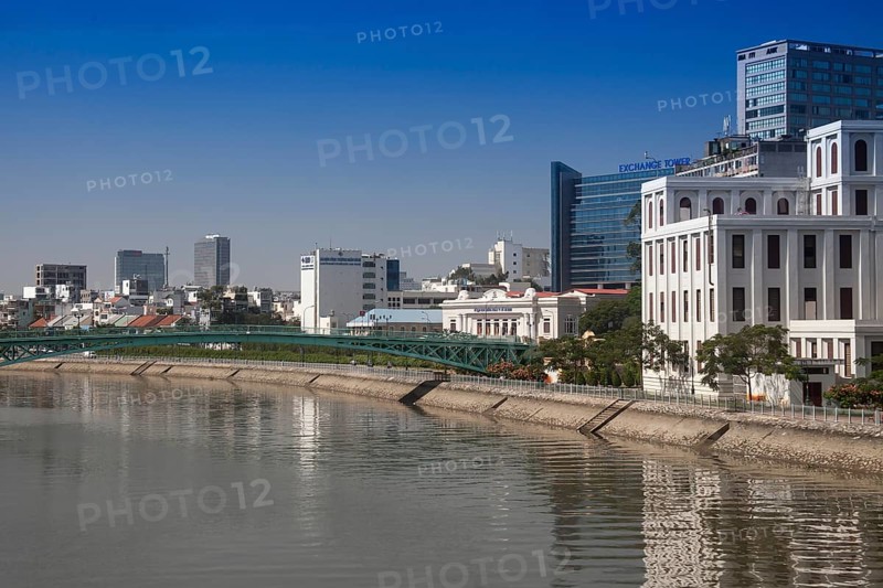 Cau Mong pedestrian bridge across Rach Ben canal