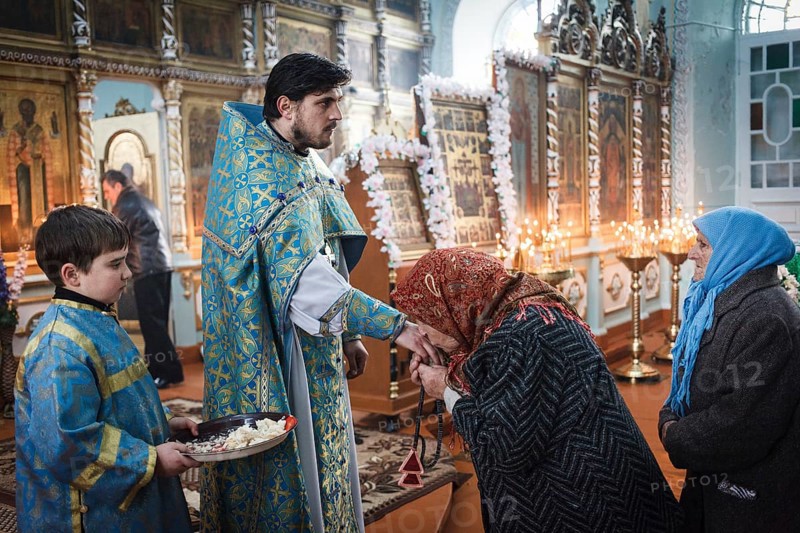 Morning mass during the Feast of Epiphany in the church of the Orthodox Old Believers