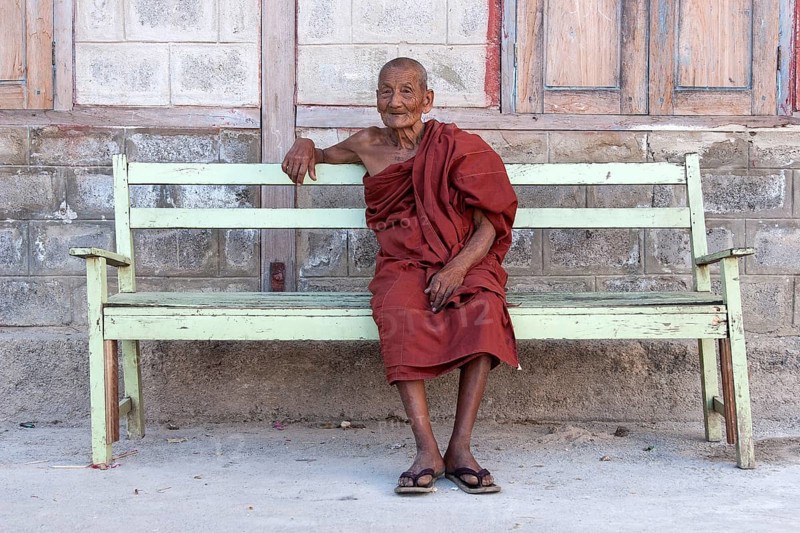 Monk at the Shwe Yaunghwe Kyaung Monastery