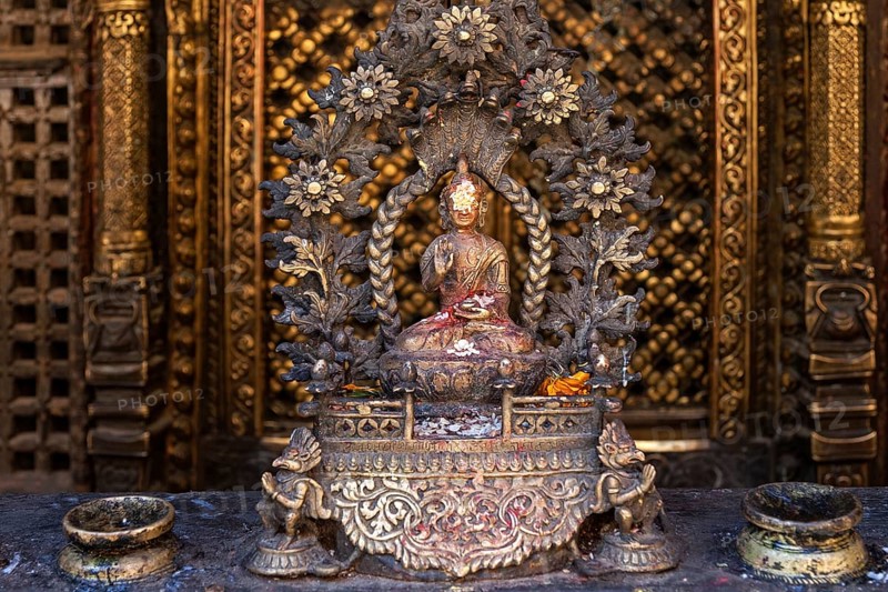 Buddhist bronze figure in Buddhist monastery Kwa Bahal
