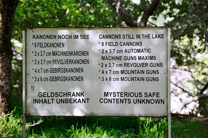 Sign on Otjikoto Lake in Tsumeb