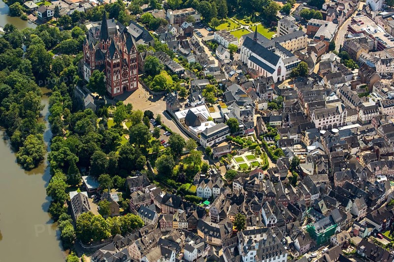 View over the historic centre of Limburg on the Limburg Cathedral