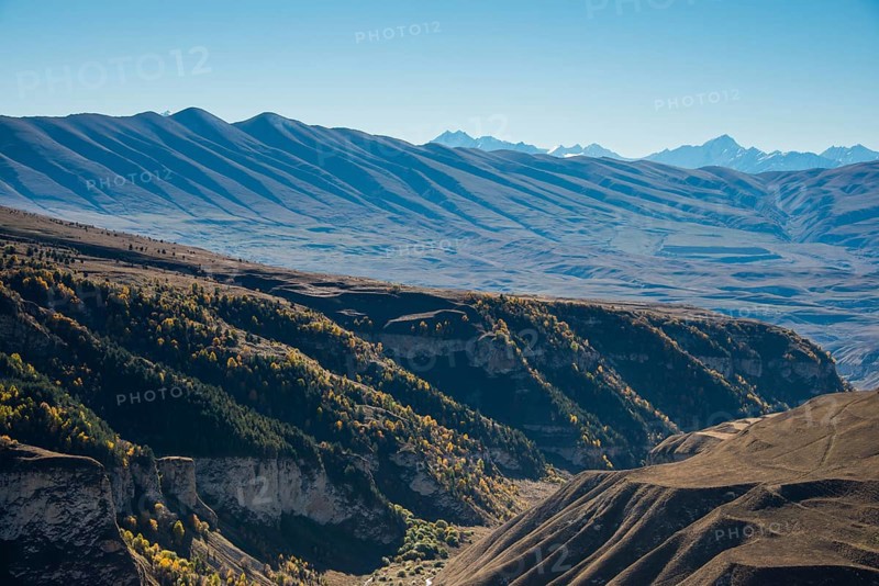 Overlook over the Chechen mountains